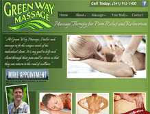 Tablet Screenshot of greenwaymassage.com